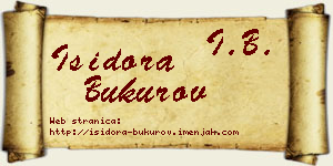 Isidora Bukurov vizit kartica
